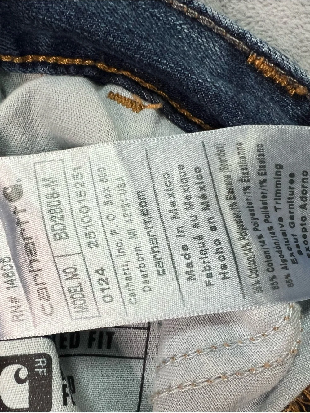 Carhartt Rugged Flex Relaxed Fit Utility Jeans Mens 32x30 Blue Work Denim BD2808